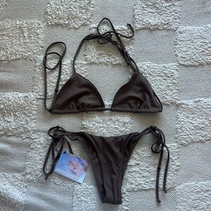 Stylish Brown Bikini Set - @annajeankos